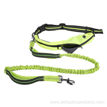 Hands Free Dog Leash Waist Belt With Pouch